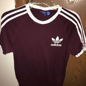 adidas Small Tee-Shirt Maroon